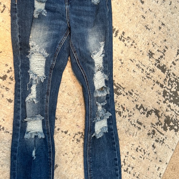 Dark blue jeans size 0/24 skinny and high waisted - Picture 2 of 3